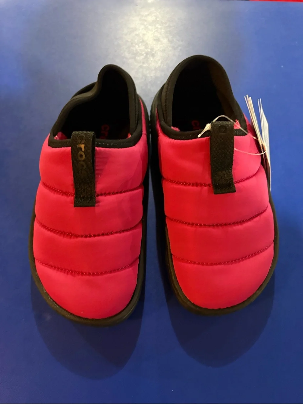 CROCS Kids Pink Quilted Slip-On Clogs